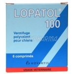 Lopatol 100 Vermifuge polyvalent pour Chiens 6 comprimés